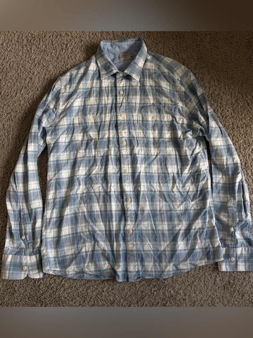 Faherty Plaided Button Down Long Sleeve Shirt